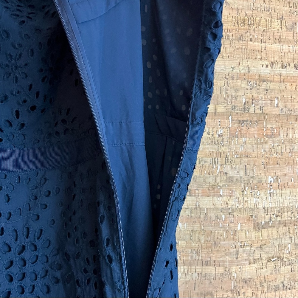 Banana Republic Navy Eyelet Midi Dress - Picture 8 of 9